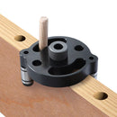 Woodworking Straight Hole Puncher Self-Centering Dowel Splicing Drilling Locator Woodworking Drilling Tool, Style: Black