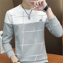Long Sleeve Crew Neck Printed SweaterShirt Bottoming Shirt, Size: M(Black)