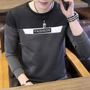 Long Sleeve Round Neck Sweatershirt Bottoming Shirt, Size: M(Red)