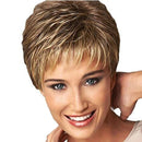 3 PCS Hair Care Wig Stands Heat Resistant Fiber Wig Short Haircut Curly Color Gradient Wigs Fashion