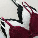 Triangle Cup Sexy Lace Girl without Rim Underwear Thin Section, Size:One Size(Wine Red)