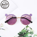 Fashion Kids Mouse Shape Sunglasses Children Tint Lens Ultraviolet-proof Polarized Sunglasses(Purple)