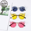 Fashion Kids Mouse Shape Sunglasses Children Tint Lens Ultraviolet-proof Polarized Sunglasses(Yellow)