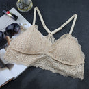 Camisole Female Wrapped Chest Tube Top Underwear Sexy Lace Gathered Base Bra with Chest Pad, Size:One Size(Skin)