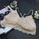 Camisole Female Wrapped Chest Tube Top Underwear Sexy Lace Gathered Base Bra with Chest Pad, Size:One Size(Red)