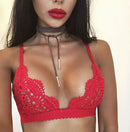 3 PCS Lace Floral Bralet Bra Bustier Adjusted Straps Crop Top, Bands Size:M(White)