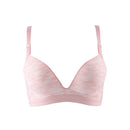 Women Gather Up Traceless Bra Sports Anti-Shake Size : 34/75AB(Pink)