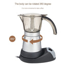 3 to 6 Cup Aluminium Alloy Electric Moka Coffee Pot Percolator EU Plug