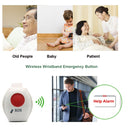 EM-70 Wireless Emergency Alarm Wristband Sending Help Signal Fall Detect SOS Button for Old People, Children