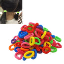100 PCS Colorful Child Cute Rubber Hair Band(Mixed color)