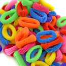 100 PCS Colorful Child Cute Rubber Hair Band(Mixed color)