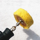 T Style Polish Buffing Wheel Grinding Head Cloth Dremel Wheel Grinder Brush For Rotary(Yellow)