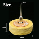 T Style Polish Buffing Wheel Grinding Head Cloth Dremel Wheel Grinder Brush For Rotary(Yellow)