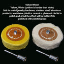 T Style Polish Buffing Wheel Grinding Head Cloth Dremel Wheel Grinder Brush For Rotary(Yellow)