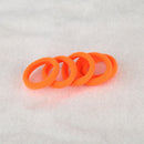100 PCS Girls Kids Rubber Bands Ponytail Holder Elastic Hair Bands(Deep Orange)