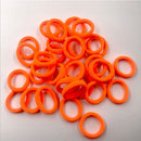 100 PCS Girls Kids Rubber Bands Ponytail Holder Elastic Hair Bands(Deep Orange)