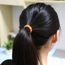 100 PCS Girls Kids Rubber Bands Ponytail Holder Elastic Hair Bands(Deep Orange)