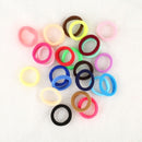100 PCS Girls Kids Rubber Bands Ponytail Holder Elastic Hair Bands(Deep Orange)