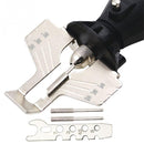 Outdoor Garden Sharpening Attachment Sawtooth Grinding Tool Electric Grinder(Black plastic + silver)