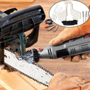 Outdoor Garden Sharpening Attachment Sawtooth Grinding Tool Electric Grinder(Black plastic + silver)