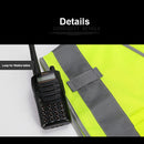 Multi-pockets Safety Vest Reflective Workwear Clothing, Size:XXL-Chest 130cm(Yellow Blue)