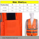 Multi-pockets Safety Vest Reflective Workwear Clothing, Size:M-Chest 112cm(Yellow Blue)