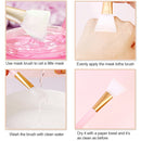 10 PCS Professional Silicone Facial Face Mask Mud Mixing Skin Care Beauty Makeup Brushes for Women Girls(pink)