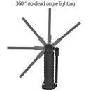 Handheld Movable Work Lights USB Charging Multi-functional and Folding Emergency COB LED Lights, Size:14.8 x 4.7cm(Black)