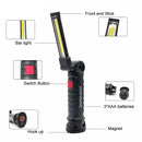 Handheld Movable Work Lights USB Charging Multi-functional and Folding Emergency COB LED Lights, Size:14.8 x 4.7cm(Black)