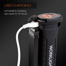Handheld Movable Work Lights USB Charging Multi-functional and Folding Emergency COB LED Lights, Size:14.8 x 4.7cm(Black)
