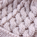 2 in 1 Autumn and Winter Parent-child Hat Set Warm Twist Texture Knit Hat with Wool Ball, Size:Parent-child(White)