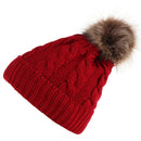 2 in 1 Autumn and Winter Parent-child Hat Set Warm Twist Texture Knit Hat with Wool Ball, Size:Parent-child(Black)