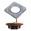 2 PCS Galvanized Turntable 4 inch Hollow Square Hardware Turntable for Cake Shop / Furniture