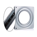 2 PCS Galvanized Turntable 4 inch Hollow Square Hardware Turntable for Cake Shop / Furniture