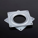2 PCS Galvanized Turntable 4 inch Hollow Square Hardware Turntable for Cake Shop / Furniture