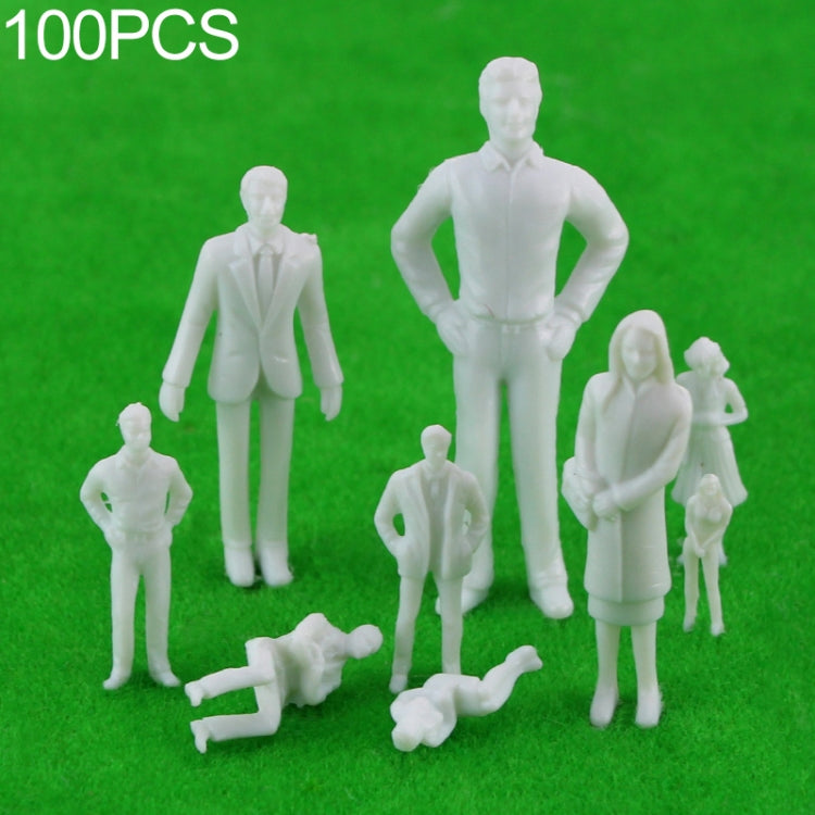 100PCS White unpainted Architectural Model Figures People 1:200
