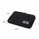Outdoor Activities Travel Data Cable Bags Backpack SD Card Charger Zipper Bag(Green)