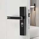 Mute Strong Magnetic Aluminum Alloy Interior Door Lock Door Bedroom Hardware Handle Lock, Color:Black Gold Small 50 Lock Body