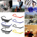 10 PCS Outdoor Safety Glasses Spectacles Eye Protection Goggles Dental Work Eyewear(Blue Frame White Lens)