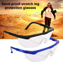 10 PCS Outdoor Safety Glasses Spectacles Eye Protection Goggles Dental Work Eyewear(Blue Frame Grey Lens)
