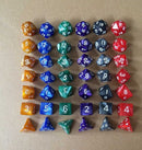 5 Set Creative RPG Game Dice Colorful Multicolor Dice Mixed DND Dice(Green)