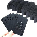 2 PCS Creative Gold Foil Poker Plastic Waterproof Playing Cards(Black)