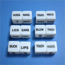 2 PCS Funny Sex Dice Humour Party Gambling Adult Games Sex Toys Cuboid(White)