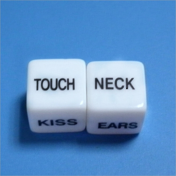 2 PCS Funny Sex Dice Humour Party Gambling Adult Games Sex Toys Cuboid(White)