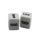 2 PCS Funny Sex Dice Humour Party Gambling Adult Games Sex Toys Cuboid(White)