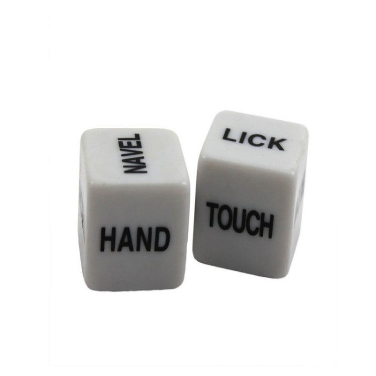 2 PCS Funny Sex Dice Humour Party Gambling Adult Games Sex Toys Cuboid(White)