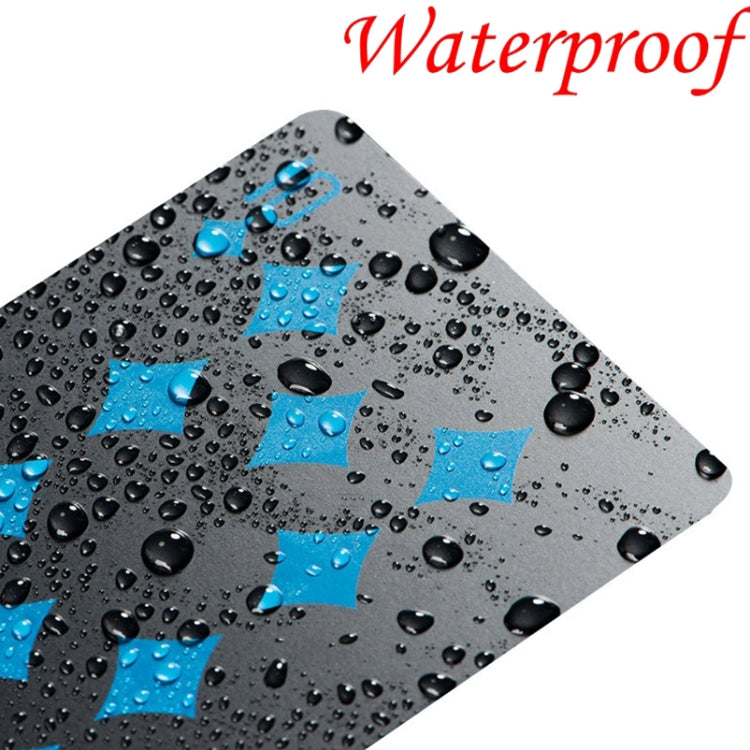 2 PCS Plastic PVC Poker Cards Waterproof Black Playing Cards Creative Gift Durable Poker(Red+Silver)