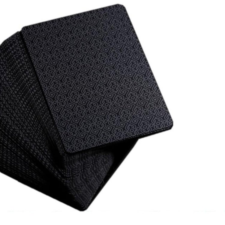 2 PCS Plastic PVC Poker Cards Waterproof Black Playing Cards Creative Gift Durable Poker(Red+Silver)