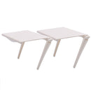 2 PCS Office Desk Storage Holder Computer Display Shelf(White)