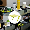 2 PCS Office Desk Storage Holder Computer Display Shelf(Green)